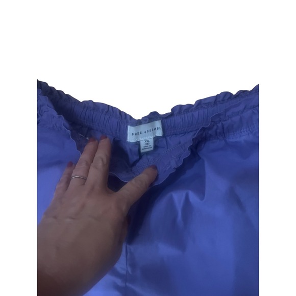 Free Assembly Girls Purple Paperbag Waist Straight Leg Cuffed Pants XXL 18 - Picture 3 of 5